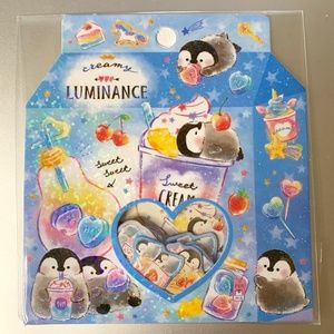 Penguin Milk Carton Sticker Set